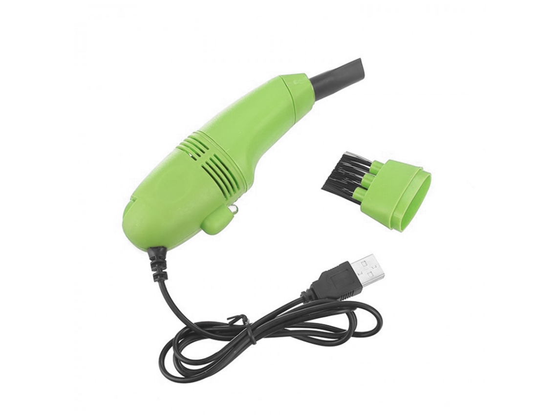 Aspirador Mini Usb De Baixo Ruído Com Grande Capacidade Para Limpeza De Teclado De Computador Verde