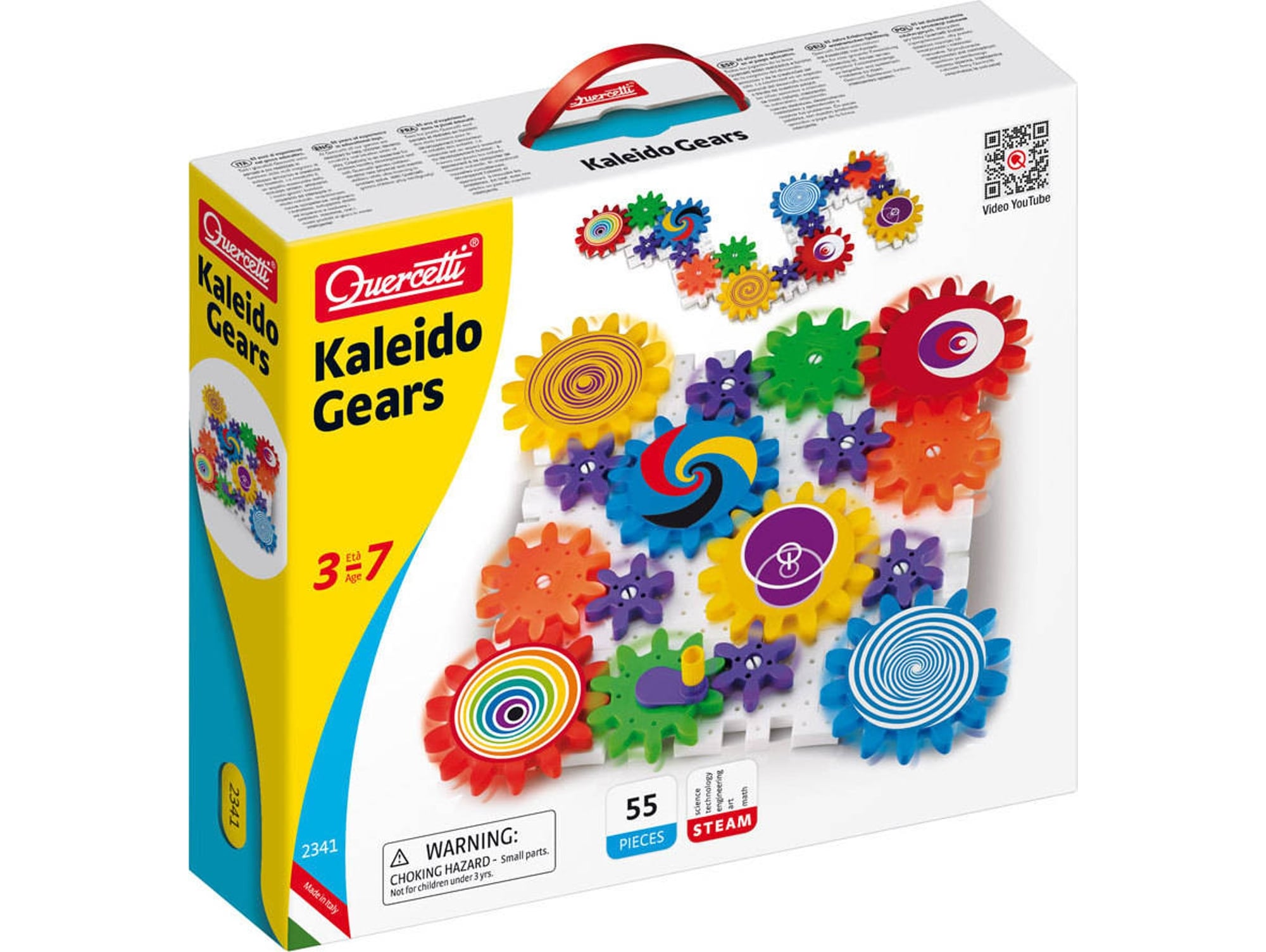 Juego Educativo QUERCETTI Building Georello Kaleidogears 55 pz (Edad Mínima: 3 Años - 34 x 29 x 7 cm)