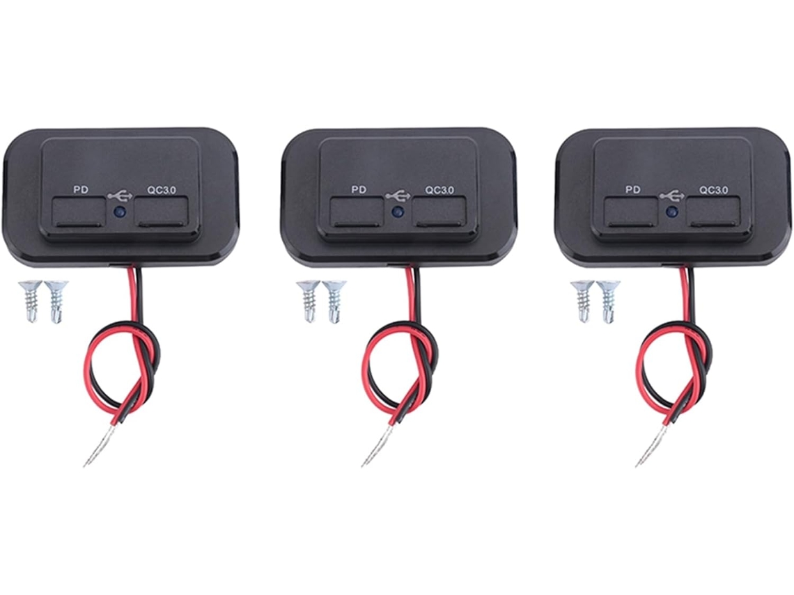 Cargador De Coche 3x Usb+pd 12v/24v Con Divisor De Enchufe Y Carga Usb