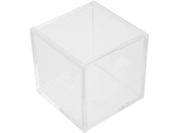Almacenamiento Joyas Acrílico Transparente 9x9x9 Apertura Empuje Extracción Organizador Anillos Cuadrado