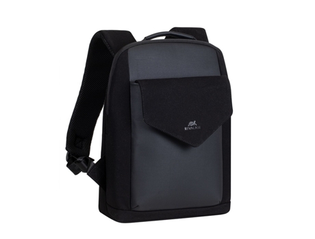 RIVACASE Mochila urbana de lona para portátil de 13,3'' CARDIFF Negro