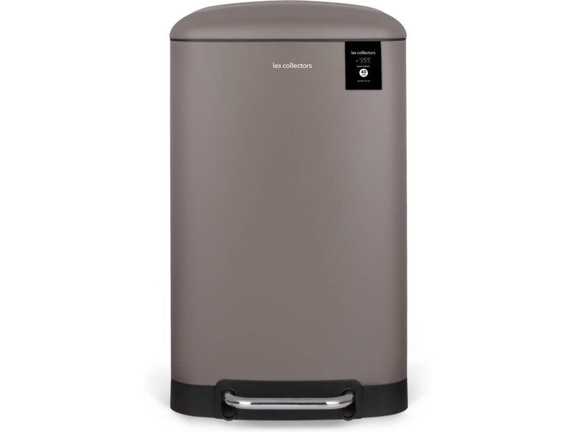 Cubo de Basura LES COLLECTORS N°883 (Marrón - Acero Inoxidable - 40 L)