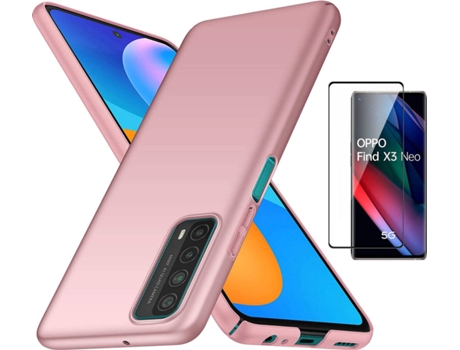 Funda + Protector de Pantalla Oppo Find X3 NEO Turtleshell Rosa