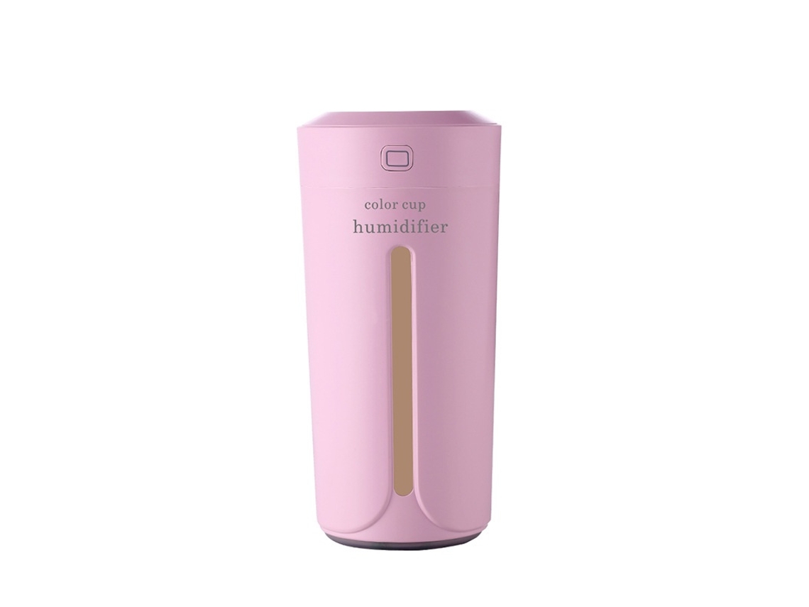 Humidificador con difusor de aceites esenciales (rosa)