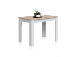 Mesa de comedor Cloe Blanco Artik (Blanco Mate) - Roble Canadian 109 x 78 x 67cm cm
