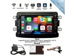 Autorradio con pantalla táctil SZSMART para Renault 13 17 / Dacia Logan 12 17, 4 GB + 64 GB, Wi-Fi, CarPlay inalámbrico y Android Auto, Bluetooth 5.0, cámara trasera.