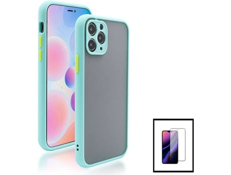 Kit Funda Anti Choque CámaraProtection y Protector 5D Full Cover Apple iPhone 13 Pro Max PHONECARE Azul Claro