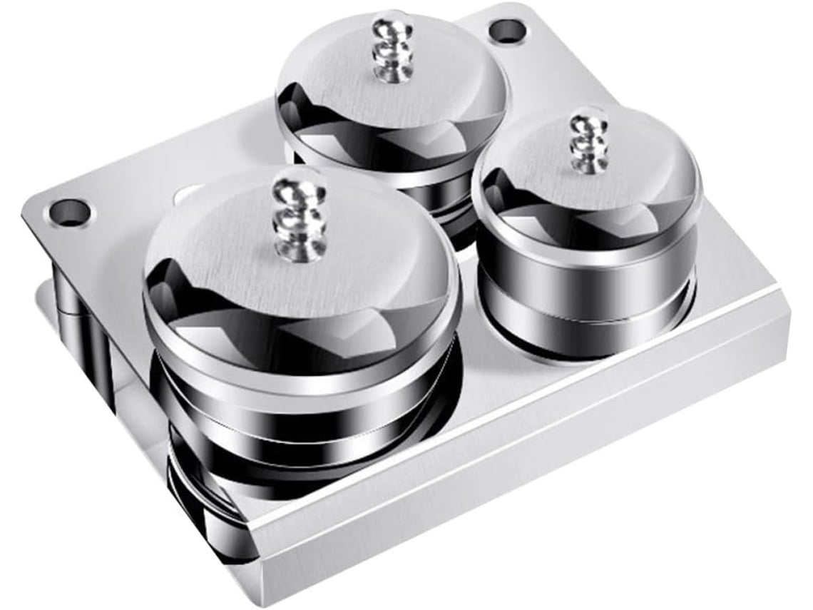 Juego De 3 Copas Para Clavos De Metal De Acero Inoxidable Plateado