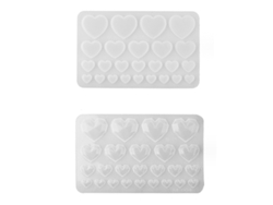 Molde de Silicona en Forma de Corazón, 2 Piezas, para Resina Epoxi y Decoración de Pasteles RNEMITERY