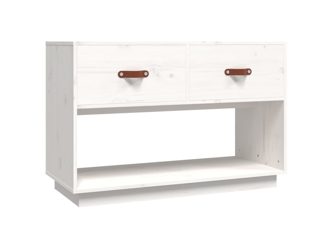 Maison Exclusive - Mueble Para Tv Madera Maciza De Pino Blanco 90x40x60 Cm