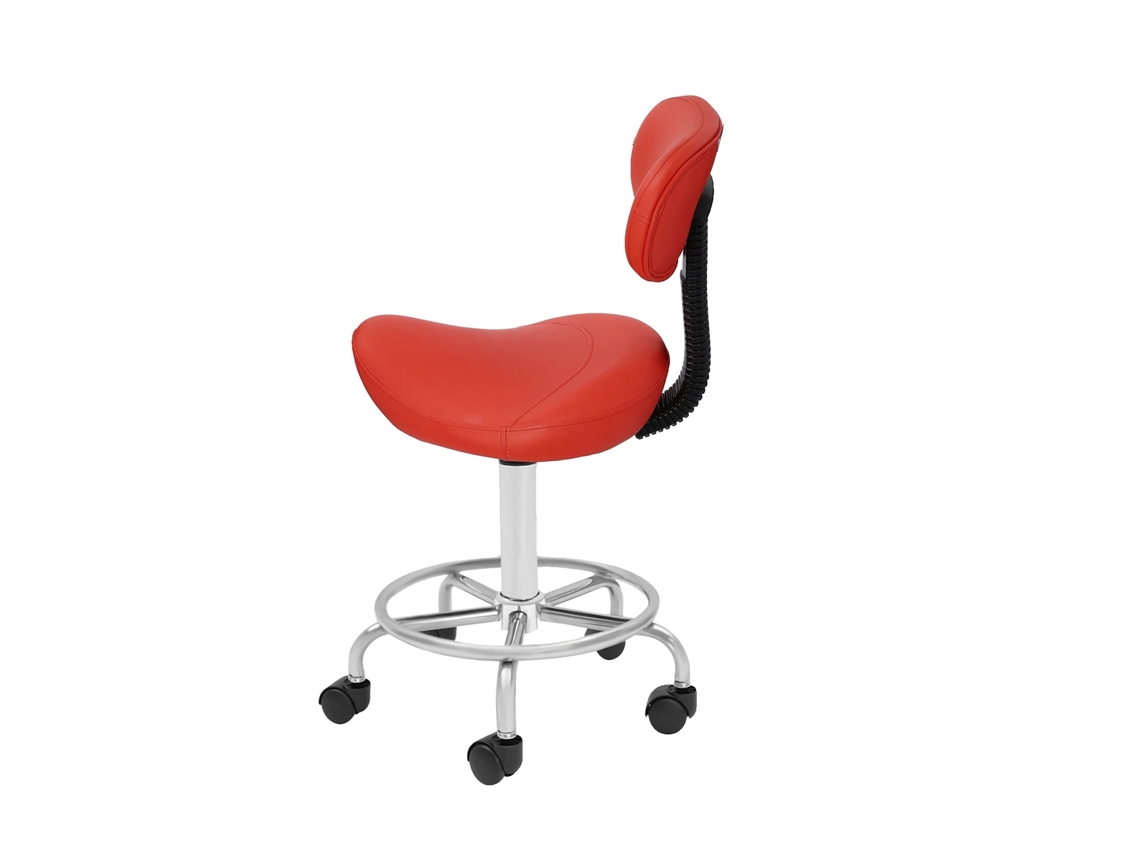 Silla de salón, altura ajustable, rotación de 360°, color rojo OEM
