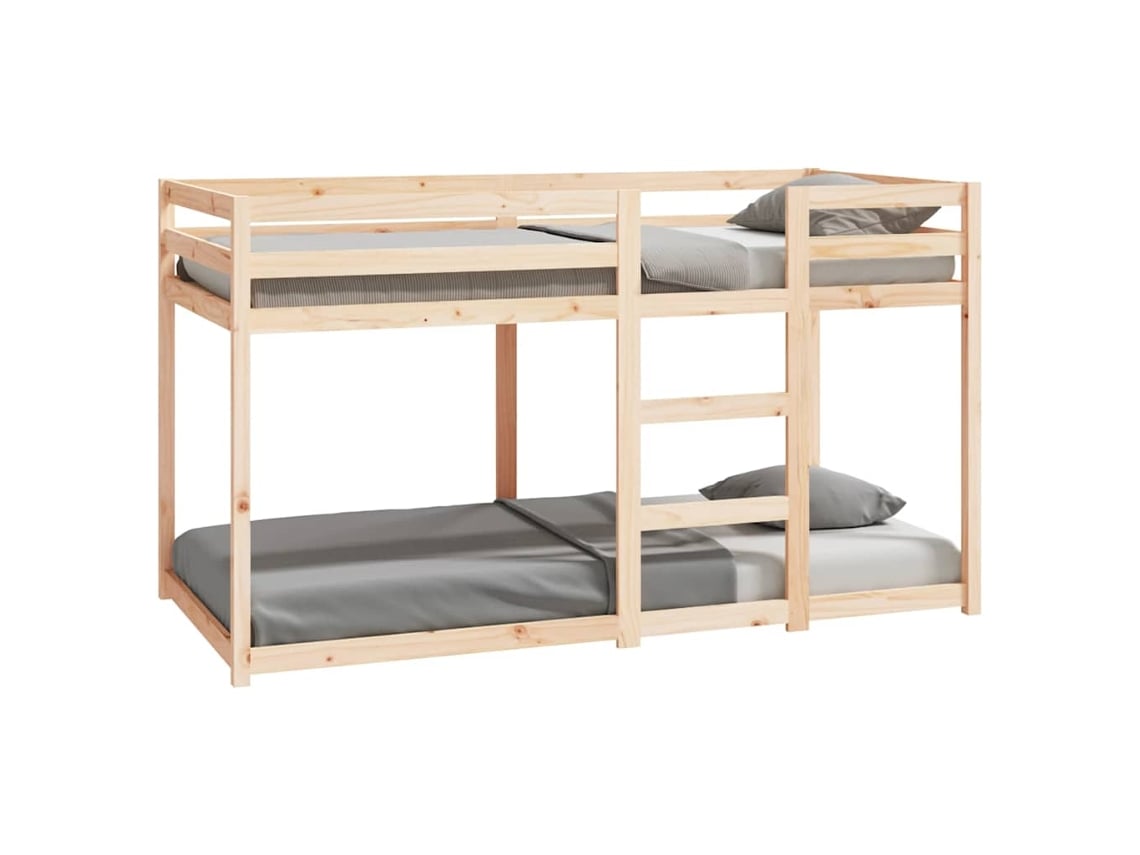 Litera Sin Colchón 90x190 Cm Madera Maciza De Pino Dkd Home Decor