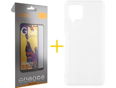 Kit Funda + Protector de Pantalla Samsung A12 5G ACCETEL Cristal Templado 4072 Transparente