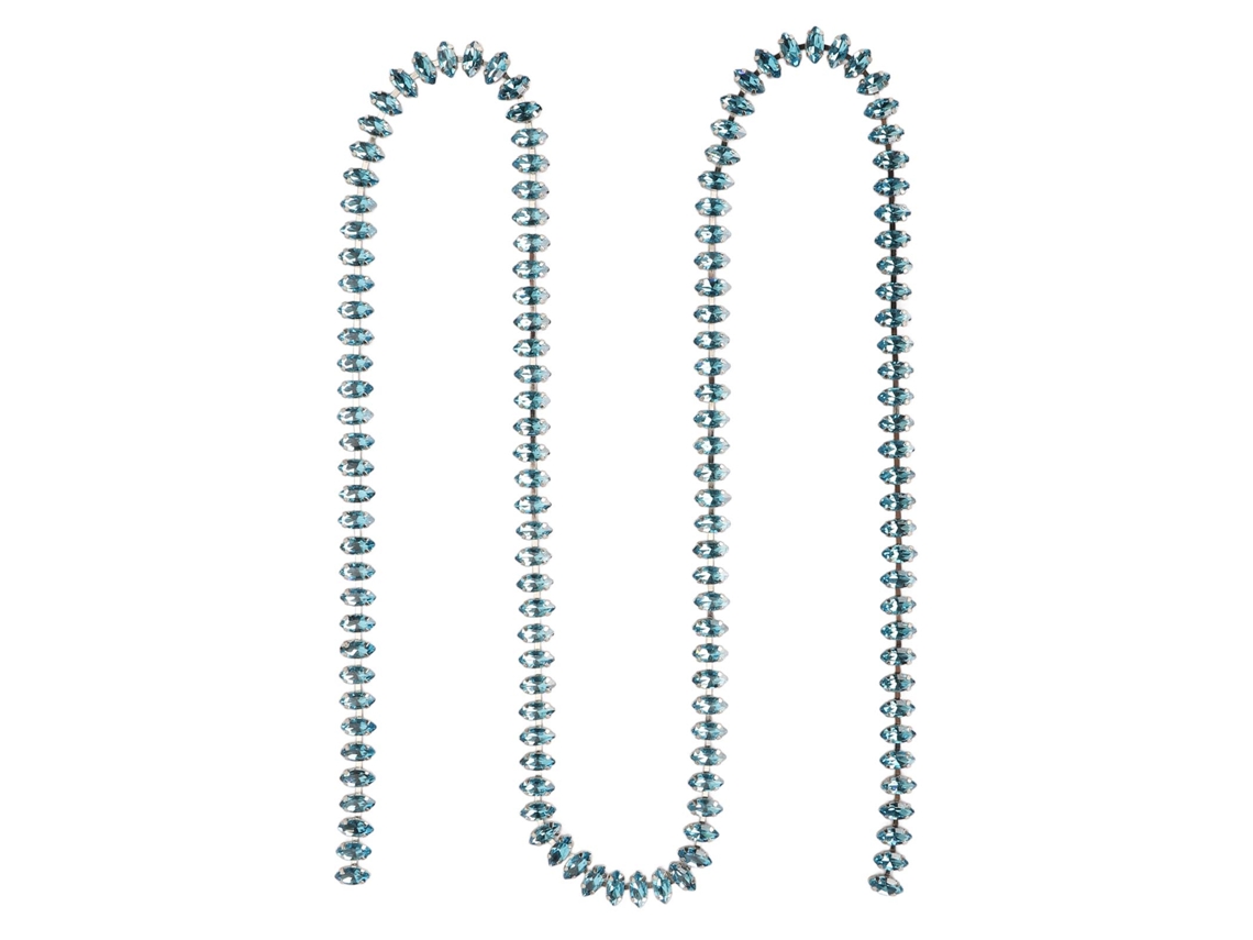 Cadena Elegante De Diamantes De Imitación De 1 Yarda Para Joyería Diy Y Ropa, Color Azul.