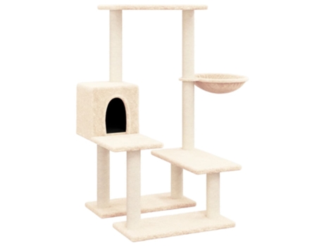 Rascador Para Gatos VIDAXL Con Postes De Sisal Color Crema 94,5 cm