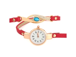 Reloj De Pulsera Duoya Para Mujer De Piel Sintética Con Diamantes De Imitación, Movimiento De Cuarzo Analógico, Color Negro.