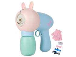 Máquina De Burbujas Usb Con Solución Para Niños De 3 Años En Adelante, Juguete Eléctrico De Burbujas Azul Claro.