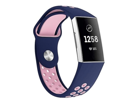 Correa De Reloj Inteligente Para Fitbit Charge 3, Tamaño De Correa De Reloj: 145-210 Mm Rosa Azul VENISYMLIS