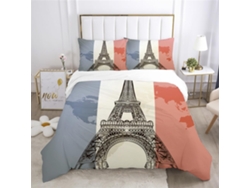Juego Ropa Cama Estampado Funda Nórdica Almohada Diseño Juego Color 200x200 Cm
