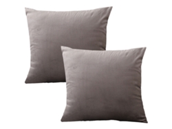 Juego De 2 Fundas De Almohada Lisas Con Cremallera, Decoración Del Hogar