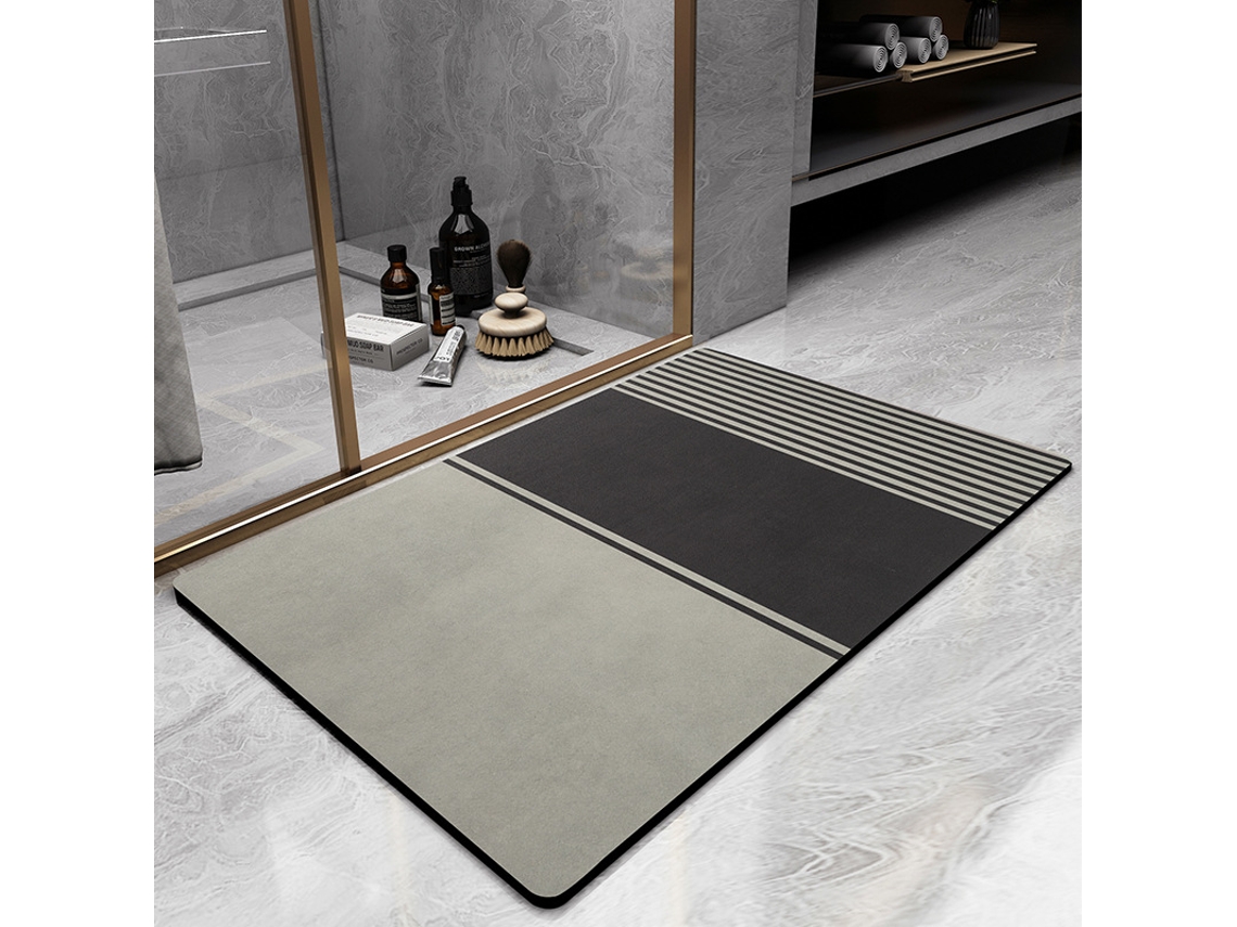 Alfombra de Baño LUUCOZK Antideslizantes Absorbentes Decoración Baño Secado Poliéster Multicolor (60x90cm)