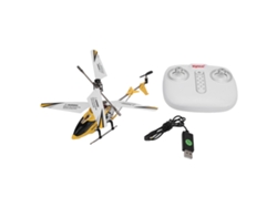 Helicóptero Teledirigido De 3 Canales Con Giroscopio, Luces Nocturnas, Color Amarillo, Para Mayores De 8 Años.