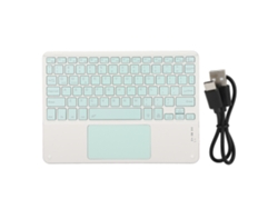 Baoj-2026novoteclado Com Touchpad Sem Fio Rgb De 10 Polegadas Ciano