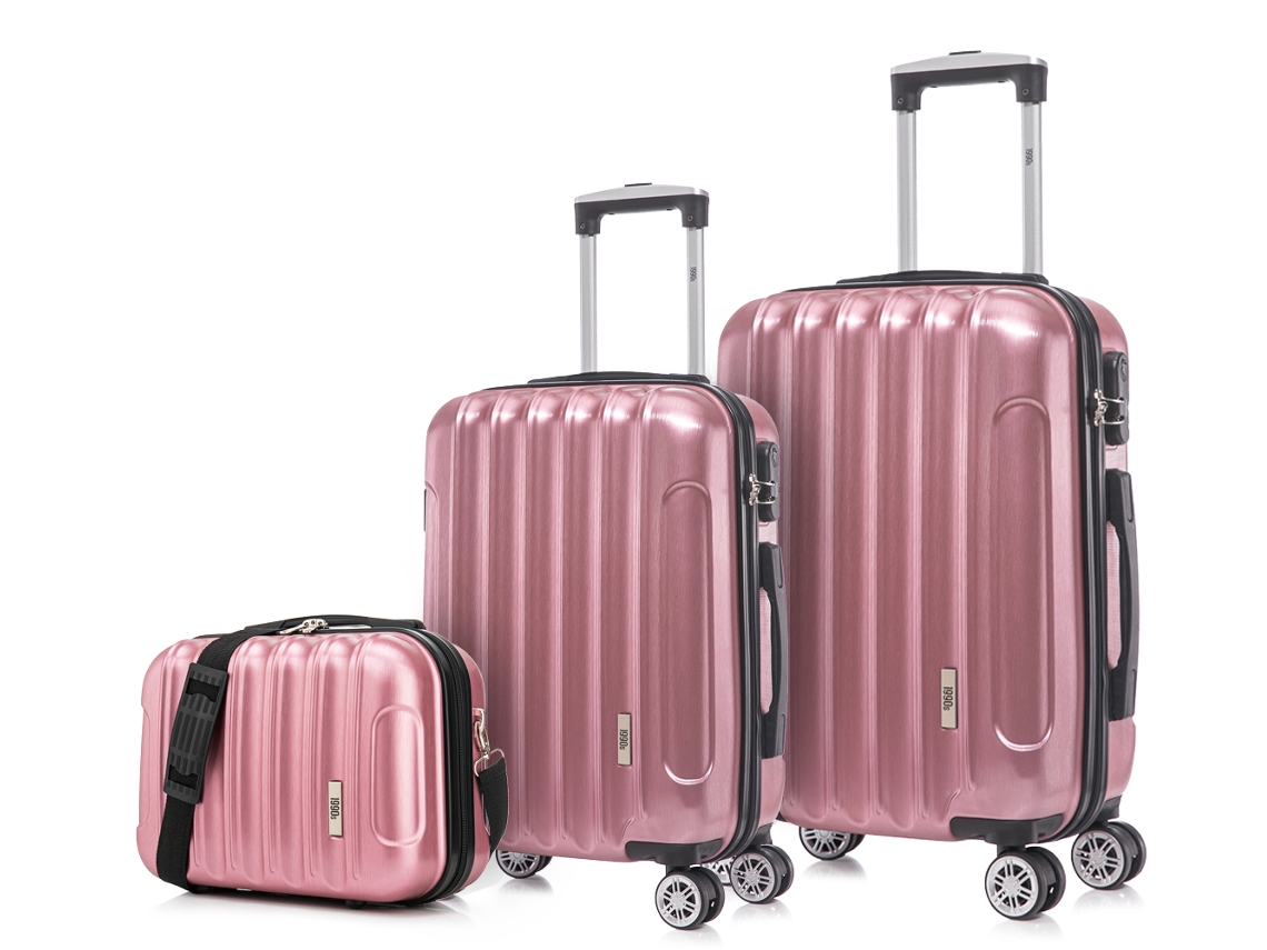Juego de maletas Policarbonato Rígida 3 piezas|Maleta Cabina 55cm|Maleta Mediana 68cm|Neceser 29cm