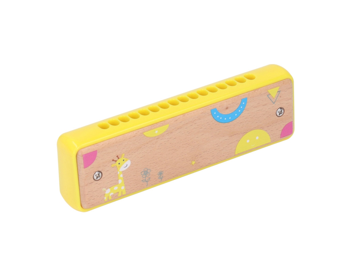 Ats-armónica De Madera Para Niños 16 Orificios Instrumento Musical Educatsivo Para Principiantes Amarillo
