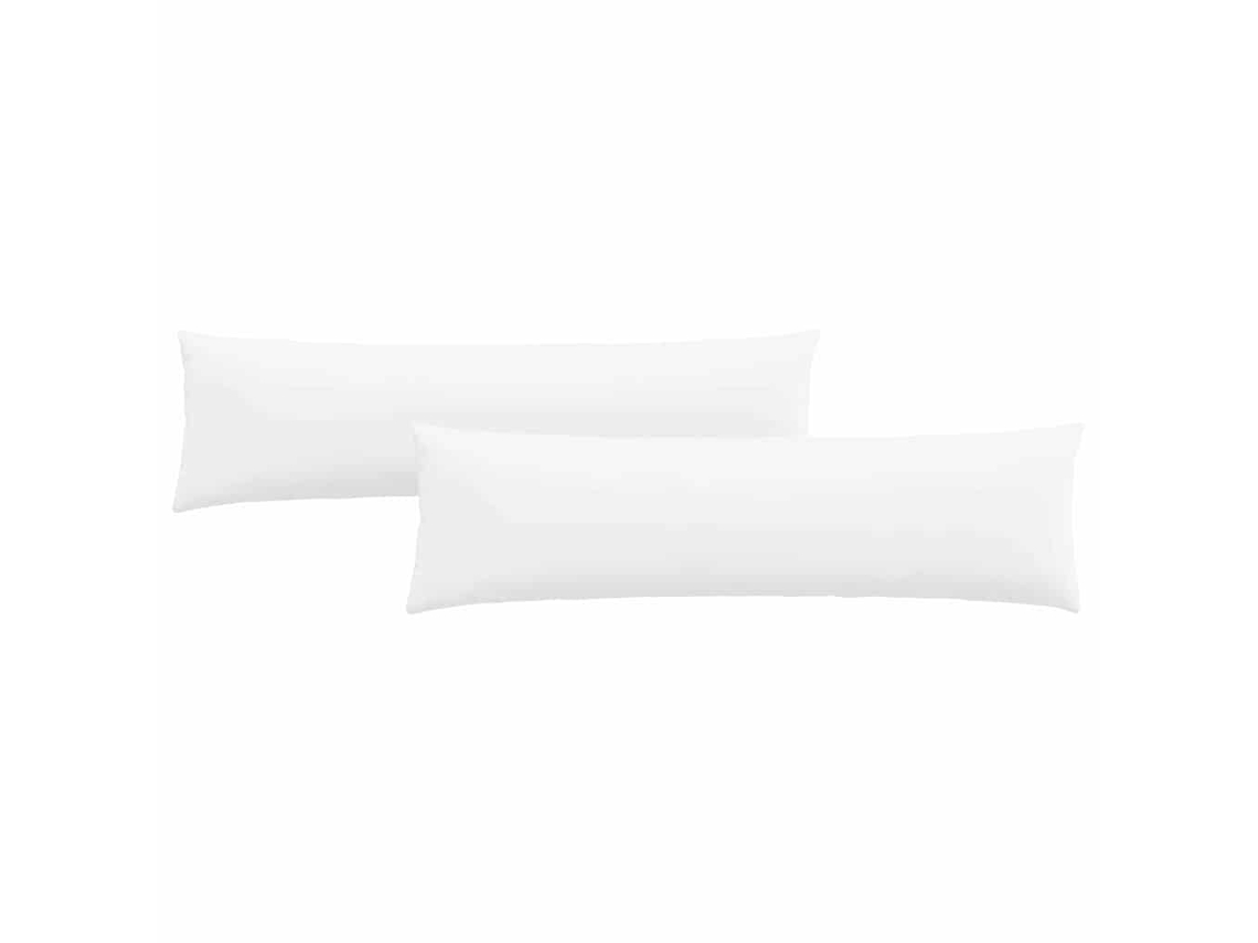 Juego de 2 cojines para sofá, HARLANV1 blanco, tela de 145 x 40 cm