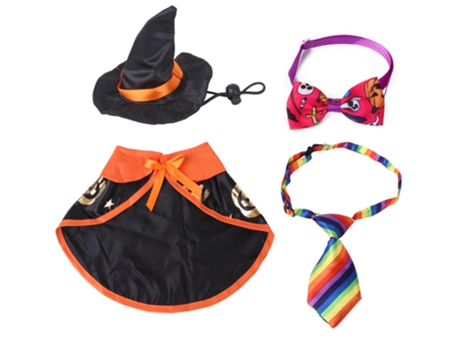 Conjunto De Disfraces De Halloween Para Mascotas Incluye Capa De Disfraz De Vampiro Para Mascotas Y Sombrero De Bruja Para Mascotas ELKUAIE S/M/L/XL