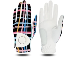 Luvas de Golfe em Couro Genuíno, Estampadas, Tamanhos P, M S/MARCA