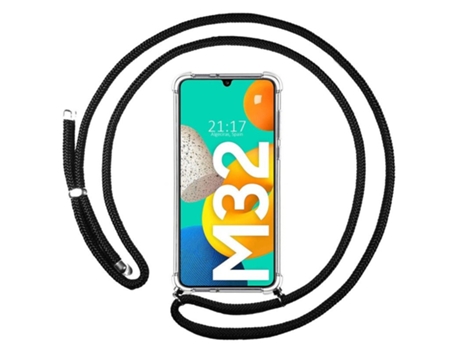 Carcasa Samsung Galaxy M32 TUMUNDOSMARTPHONE Colgante Negro