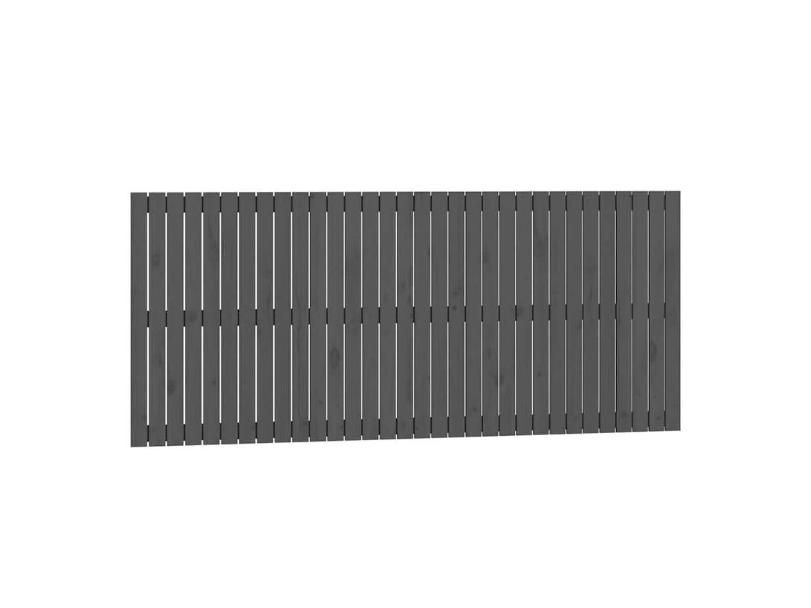 Maison Exclusive - Cabecero De Cama De Pared Madera Maciza Pino Gris 204x3x90 Cm