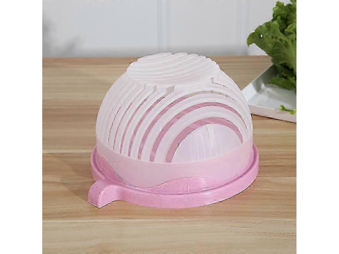 Cortador de ensaladas en un bol: corta frutas y verduras, rebana y prepara ensaladas en 60 segundos, utensilios de cocina