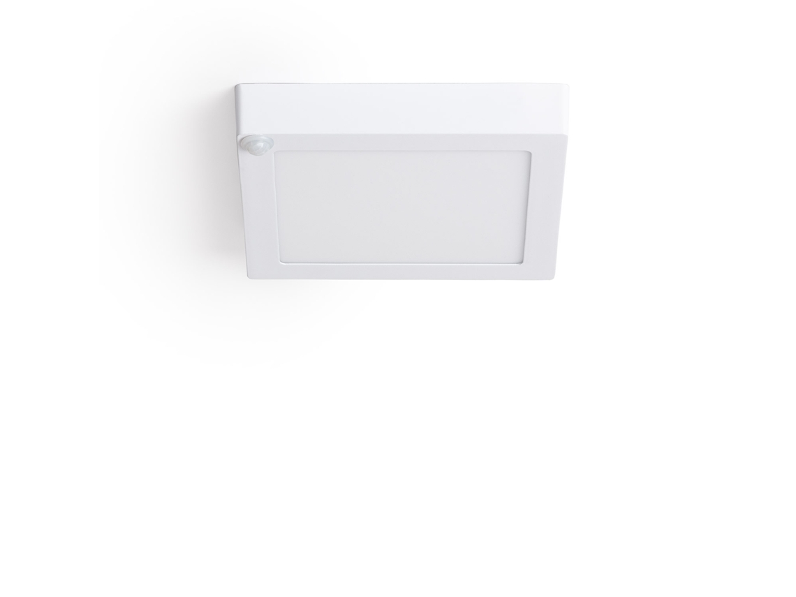 Plafón LED 18W Cuadrado con Detector de Movimiento PIR 225x225 mm LEDKIA