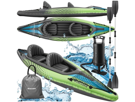 Kayak doble Liberty hinchable, juego completo con bolsa de transporte TECTAKE