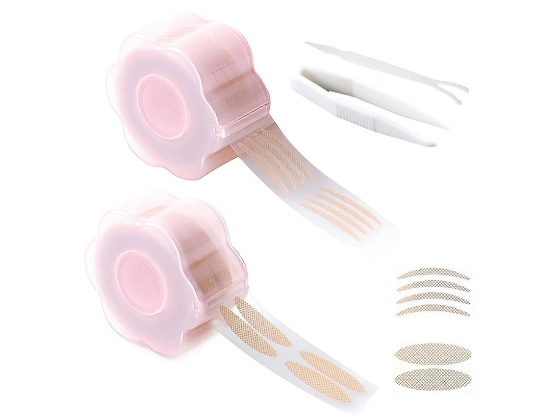 1200 tiras de cílios invisíveis, adesivos instantâneos para olhos caídos, assimétricos ou com aspecto monótono, com aplicador e pinça.