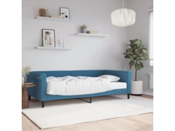 Sofá Cama Con Colchón Terciopelo Azul 100x200 Cm