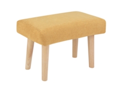 Apoio Para Os Pés Estofado Beliani Takoma Ii De Tecido Amarelo 50x30x34