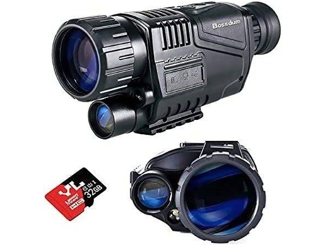 YIZHOOD Visión Nocturna Digital Infrarrojo Caza Alcance HD para Visión Nocturna Imagen Infrarroja 1080P y Video 720P y Pantalla LCD -Negro YIZHOOD