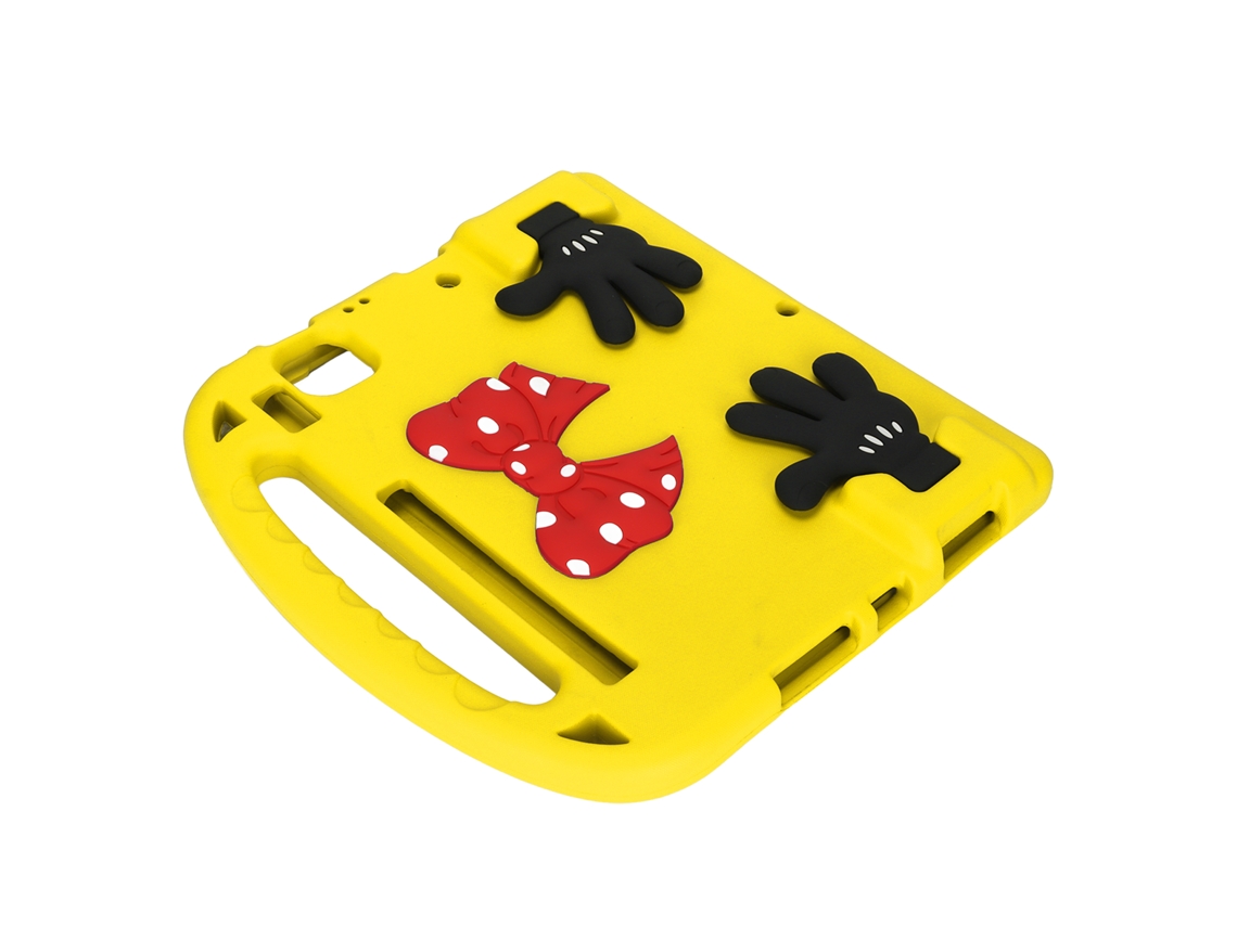 Funda para tableta para niños, gran compatibilidad, ángulo ajustable, color amarillo claro dorado