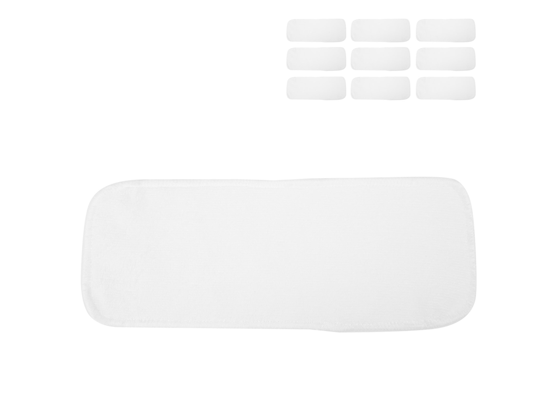 10 Pañales Lavables Y Reutilizables Para Bebé, De Rápida Absorción, 2 Capas, Fibra Superfina, Color Blanco.