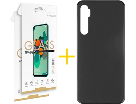 Kit Funda + 2 Protectores de Pantalla Xiaomi Mi Note 10 Lite SKYHE Liso (Negro)