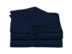 Sábanas Ajustables King 4 Piezas 100 Algodón Egipcio 800 Hilos Bolsillo Profundo 15 Pulgadas Azul Marino