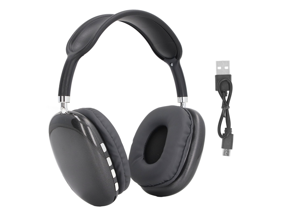 Dan26-auriculares Over Ear Inalámbricos Bluetooth Con Bajo Profundo Potente Y Llamadas Manos Libres Negro