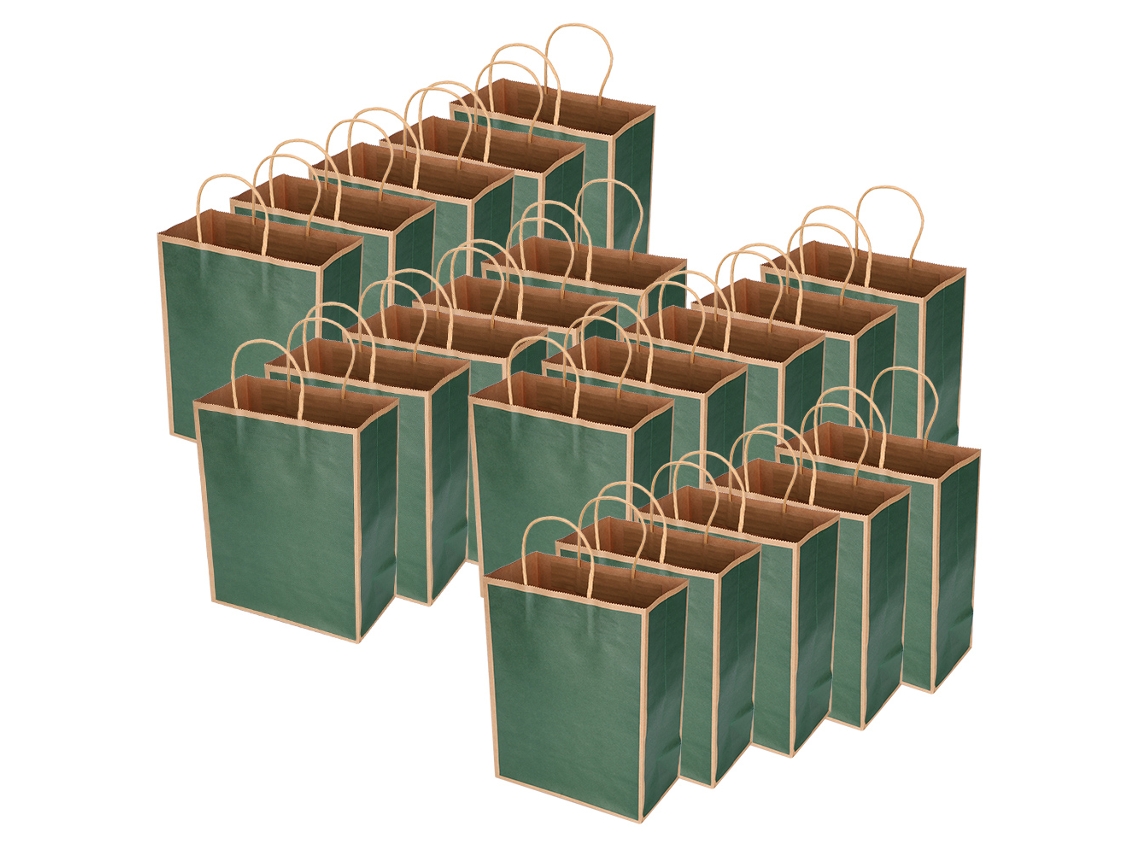 Bolsa de papel kraft reutilizable y ecológica para ropa y regalos