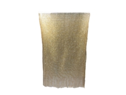 Chal/bufanda Ligero De Poliéster Dorado Para Primavera/otoño Con Borde Cosido.