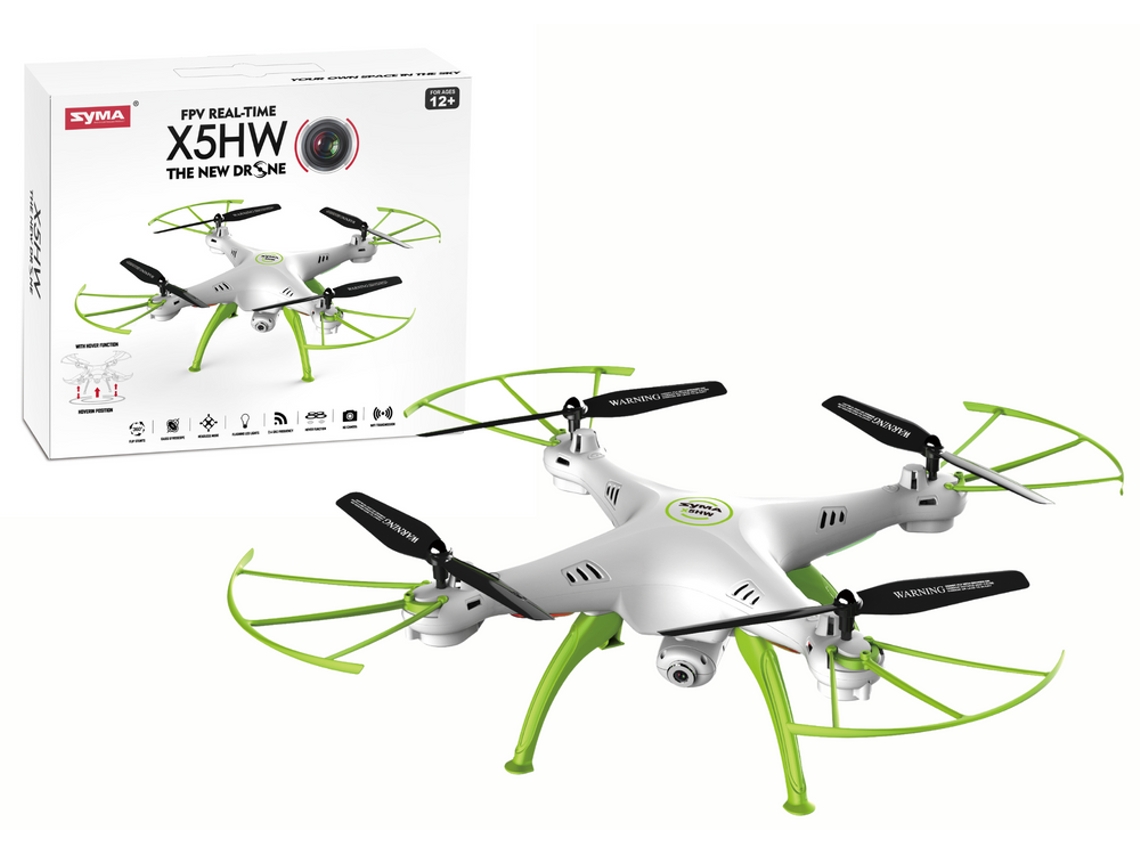 Drone RC X5hw Blanco y Verde B.active