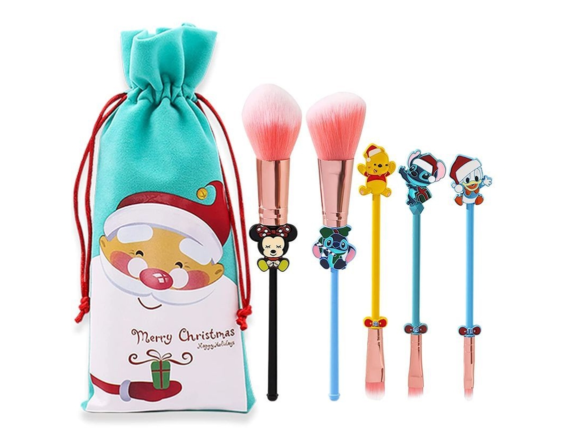 Set De Brochas De Maquillaje Star Baby - 5 Piezas Con Un Creativo Diseño Inspirado En Stitch.
